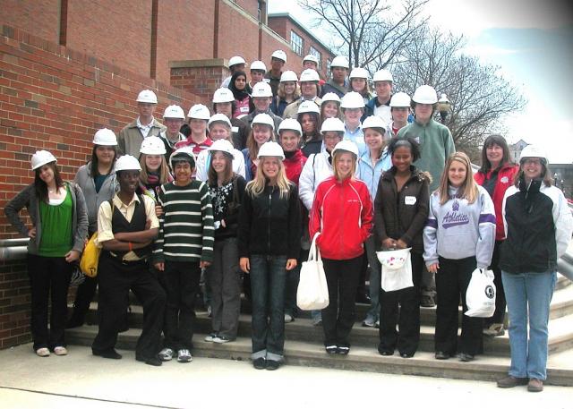 High school students attending Career Day in 2009